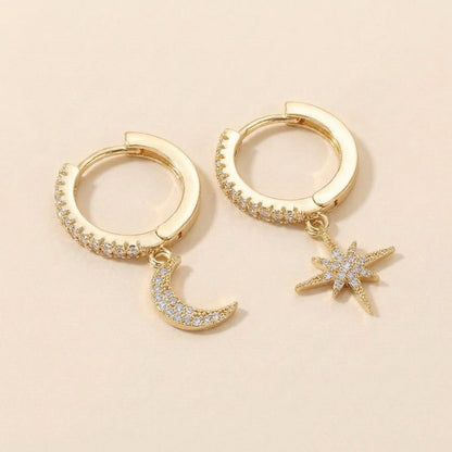 Pendientes Luna y Estrella