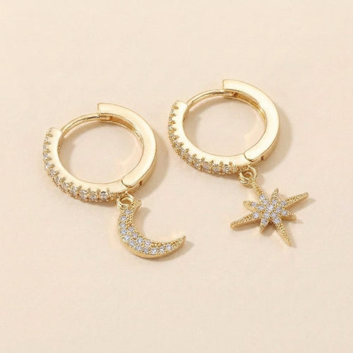 Pendientes Luna y Estrella