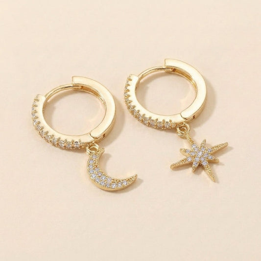 Pendientes Luna y Estrella