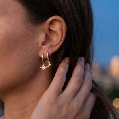 Pendientes Luna y Estrella